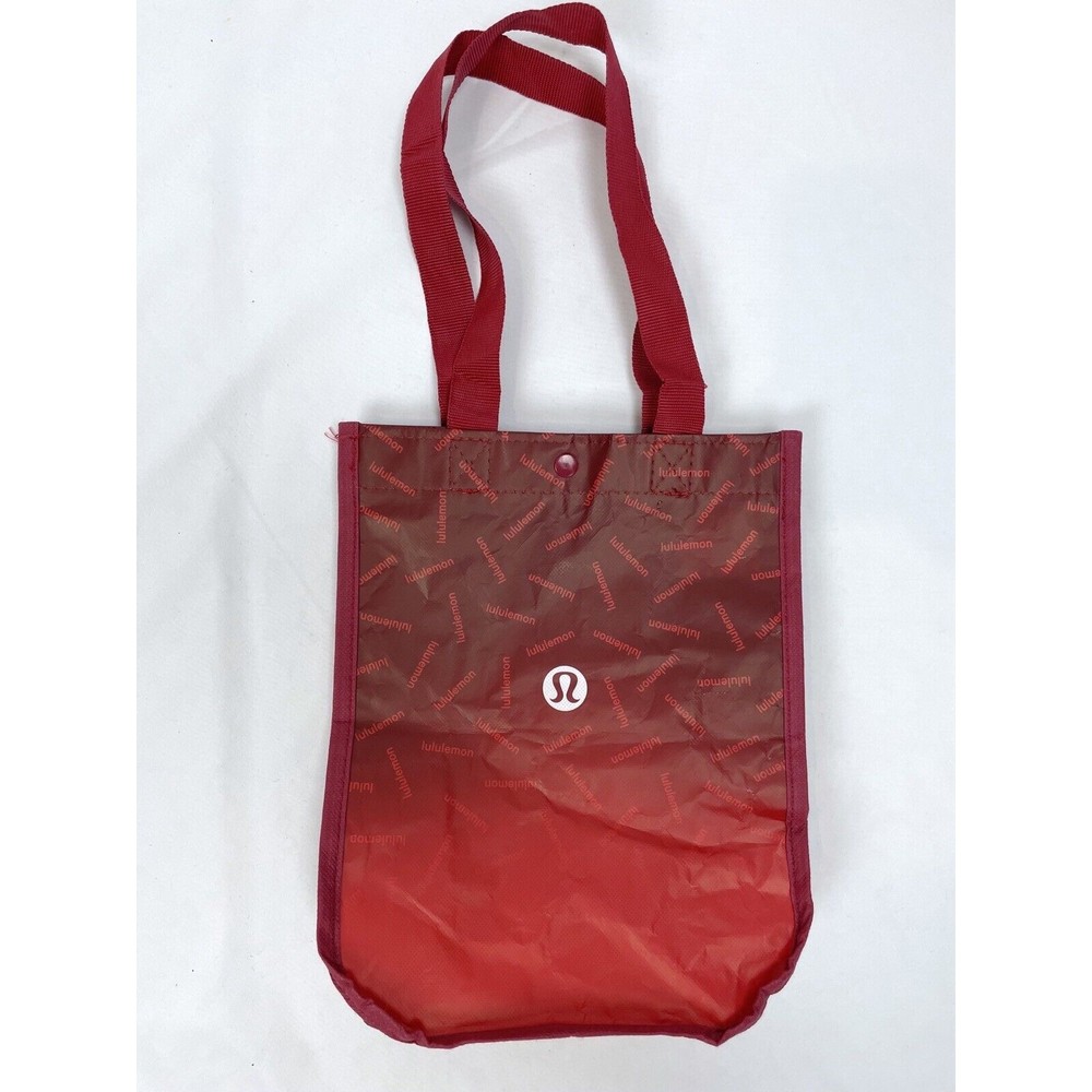 Lululemon Red Reusable Shopping Bag Small 9" x 11"